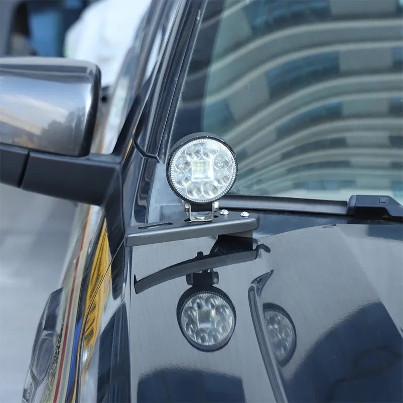 

For Ford Ranger Wildtrak 2015-2022 Car Led Work Light Mounting Bracket A-pillar Hood Hinges Worklight Mount Accessories