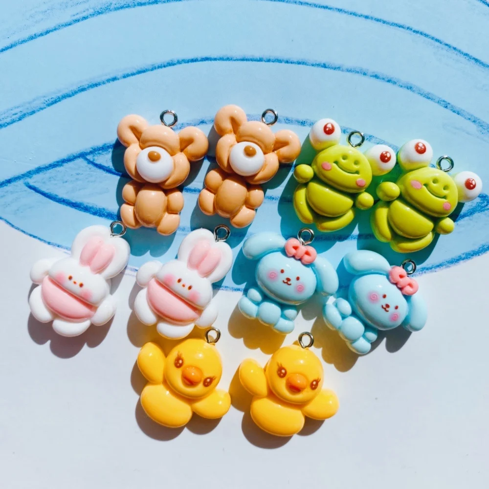 

10Pcs Cute Balloon Frog Charms for Jewelry Making Supplies Keychain Necklace Women's Earrings Pendants DIY Findings Accessories