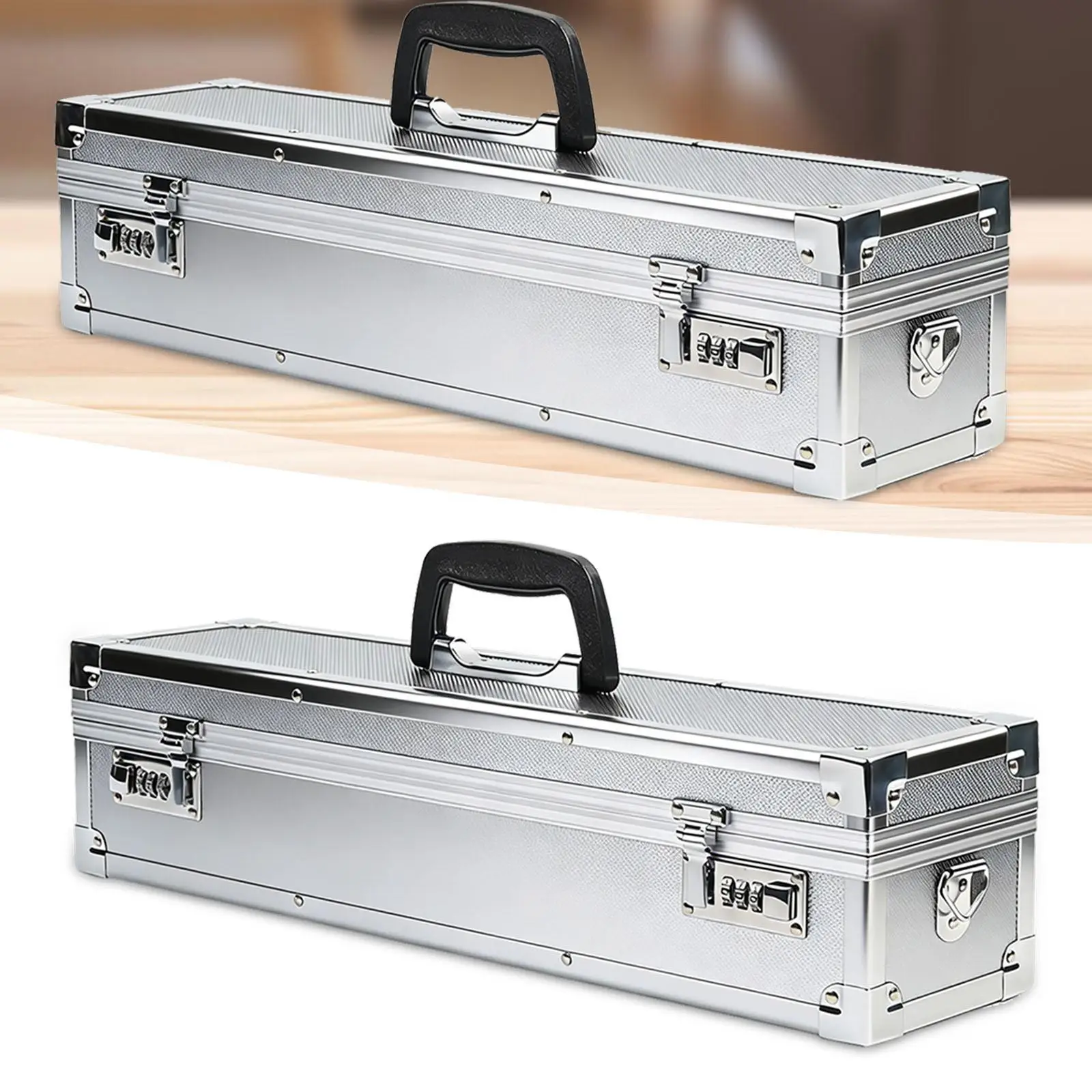 Lightweight Aluminum Cultery Carrier Knife Storage Case Block Holder with Strap Secure for Chef Tools