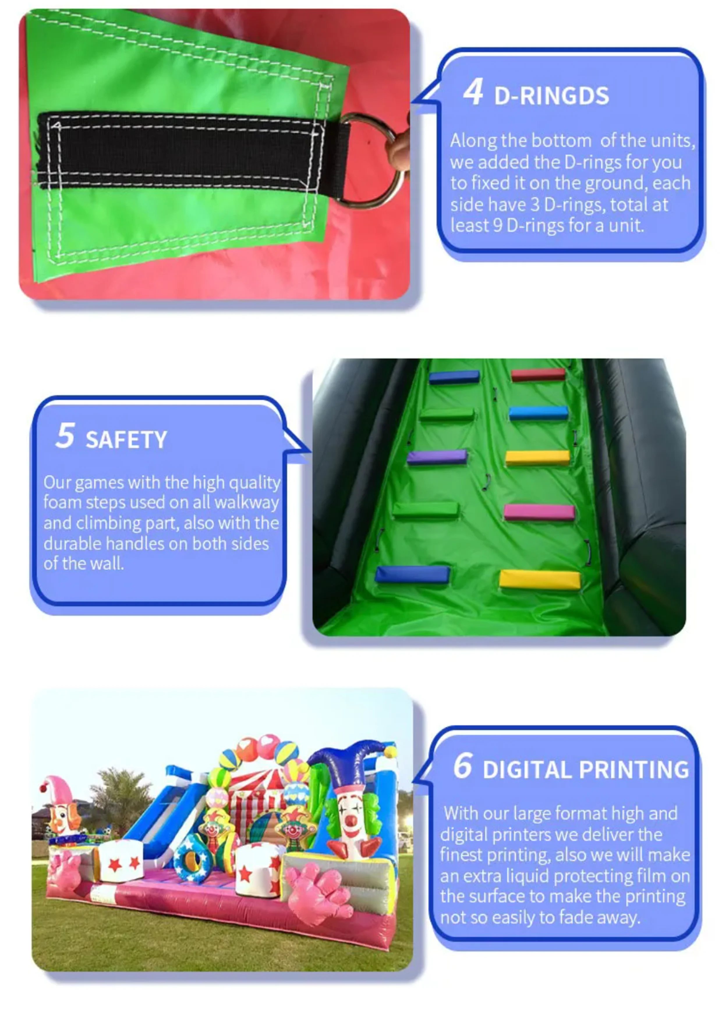 Commercial Inflatable Ground White Shark Water Park, Onland Water Slide with Swimming Pool