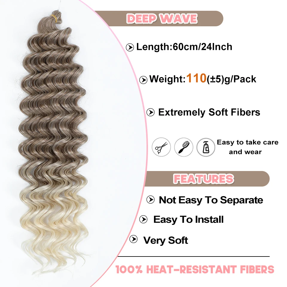 24 Inch Crochet Hair Extensions Synthetic Braiding Hair For White Women Afro Curls Synthetic Hair Extensions For Braids Africans