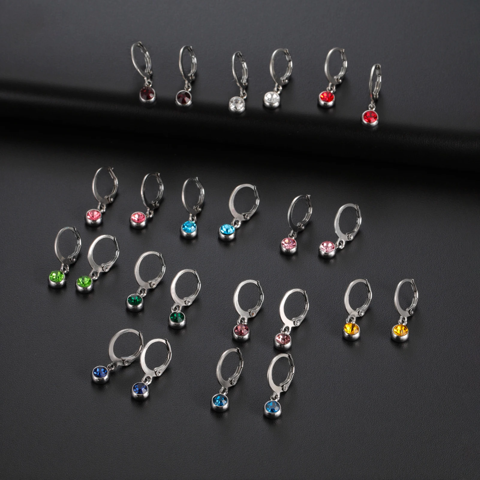 Birthstone Earrings Hoop Earrings Girl Women Stainless Steel Jewelry Family Friend Birthday Valentine's Day Gifts 2026 Trend