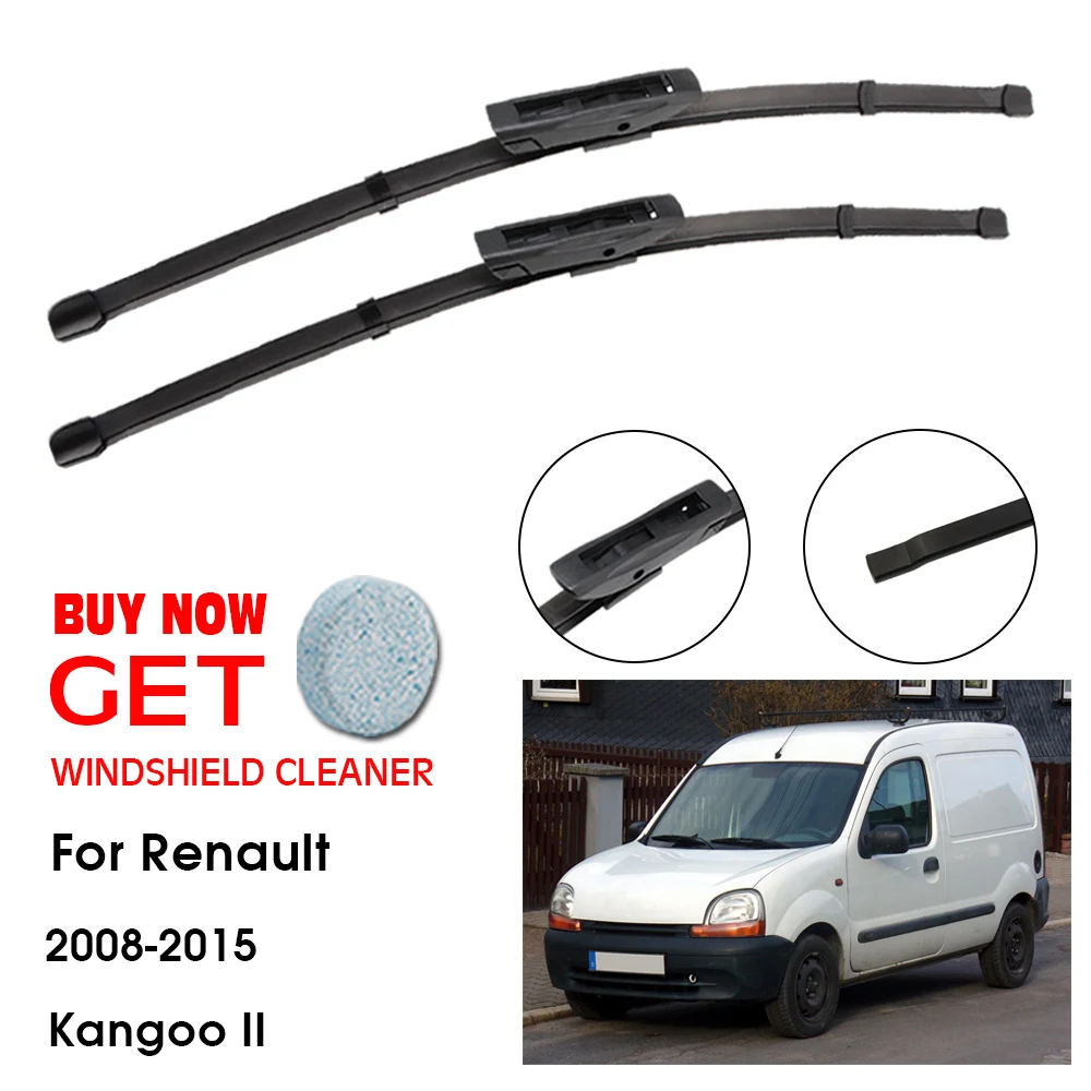 

Car Wiper Blade For Renault Kangoo II 23"+21" 2008-2015 Front Window Washer Windscreen Windshield Wipers Blades Accessories