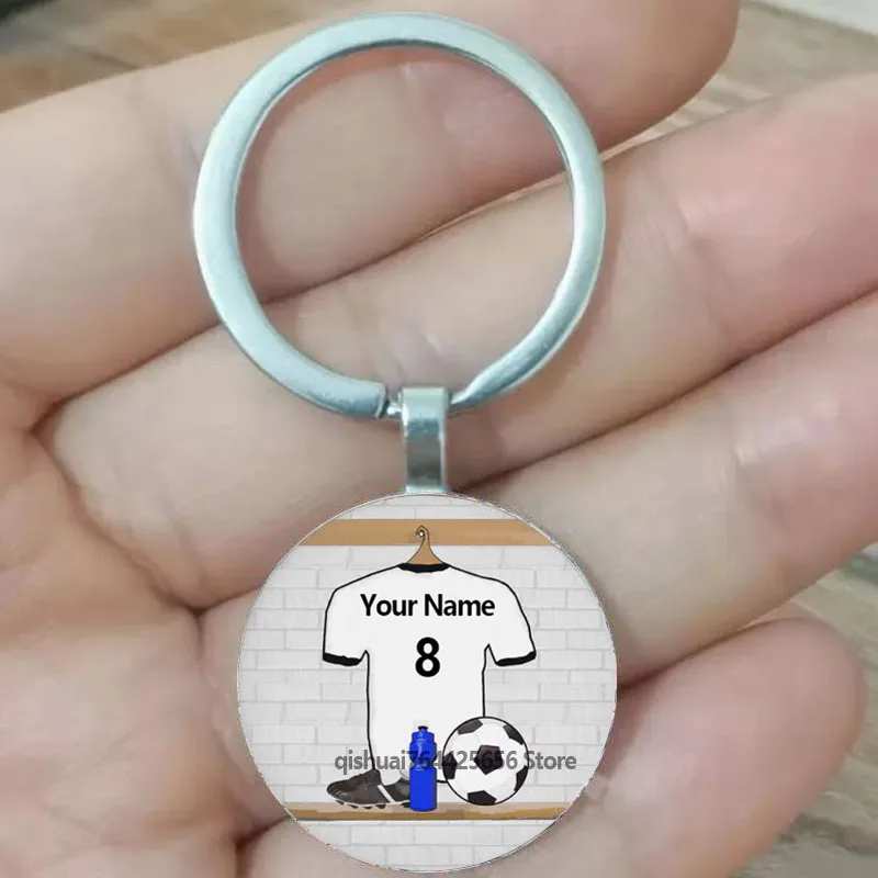 Personalized customized football name digital keychain for football enthusiasts