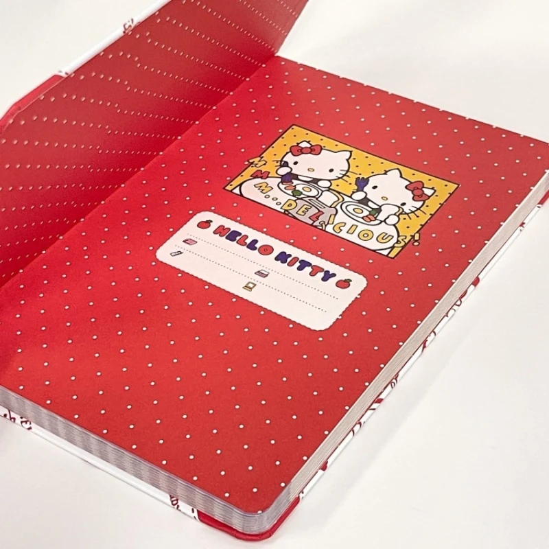 Imagem -05 - Sanrio Olá Kitty Shell Duro Notebook Bloco de Notas do Estudante Japonês Coração Feminino Bonito Colorir Página Aprender Papelaria Escolar