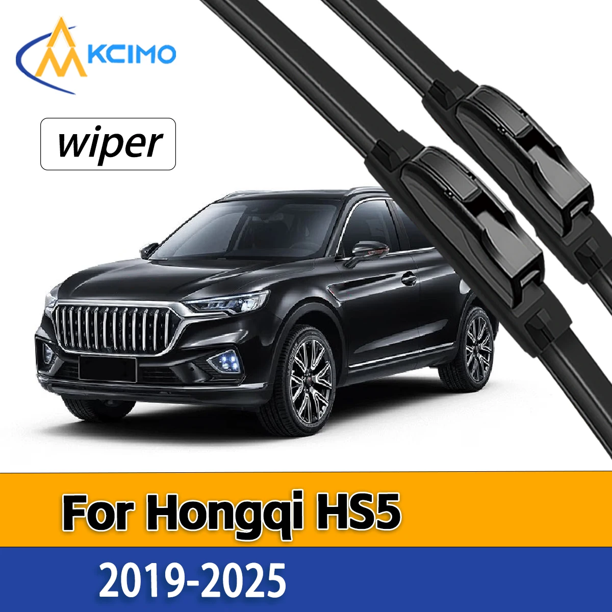 

2PCS Front Windshield Wiper Blades For Hongqi HS5 2019-2025 Silent Rubber