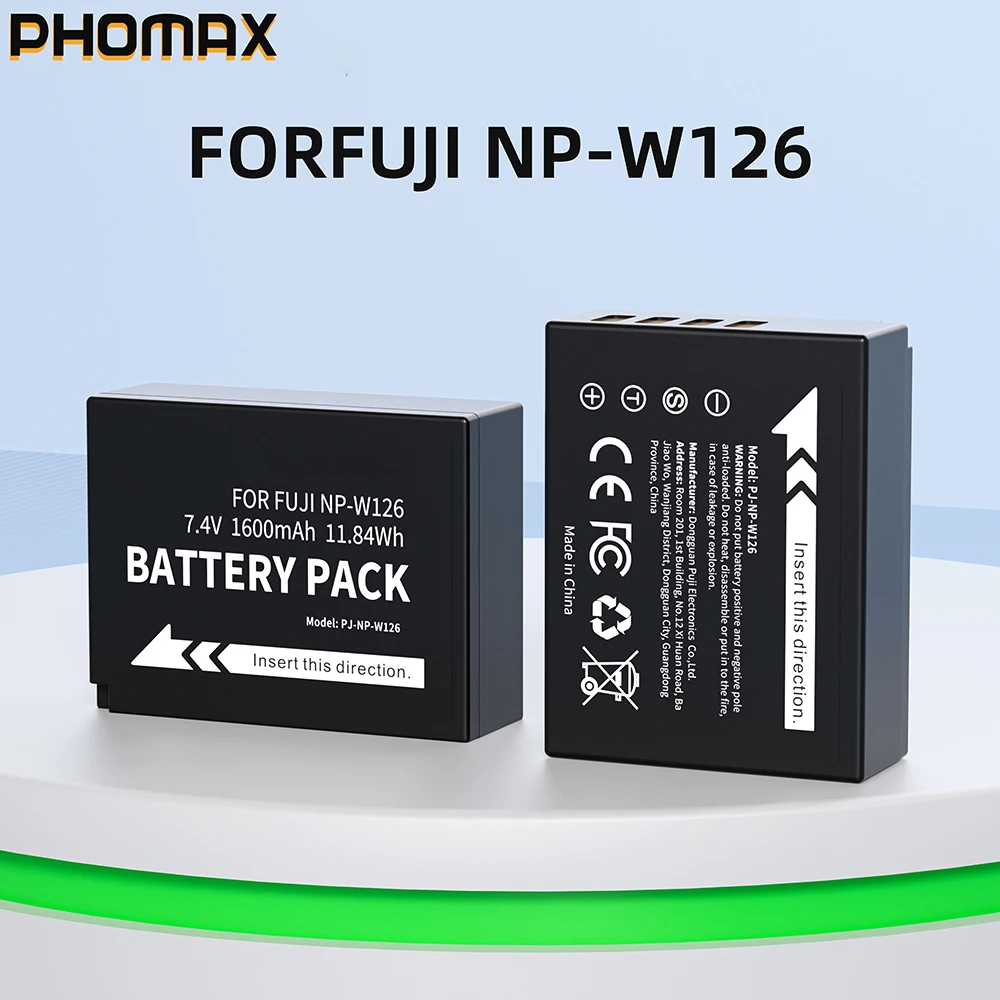 

PHOMAX 1600mAh NP-W126 NP W126 NP-W126S W126S Battery for Fuji X-Pro1 XPro1 X-T1 XT1,HS30EXR HS33EXR X PRO1 Digital Camera