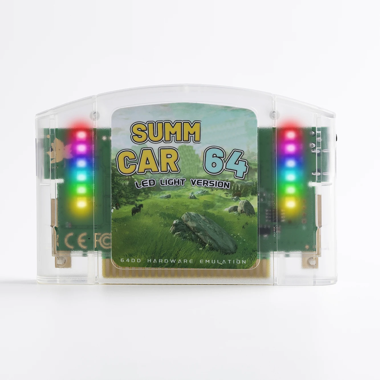 

SC64 RGB LED Lighting SummCarted 64 Open Source N64 Cartridge Card 64DD Games for Nintendo 64 Video Game with 16GB SD Card
