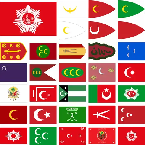 Ottoman Empire (1299–1922) Historical Flags: Historical Banners & National Ensigns 3X5FT 90X150CM
