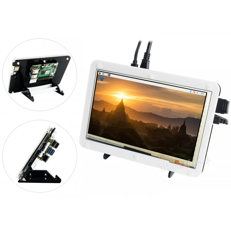 Raspberry Pi 4 Model B Display Kit 7inch Capacitive Touch LCD Screen 800x480 IPS Monitor With Case For DIY Tablet PC view 3