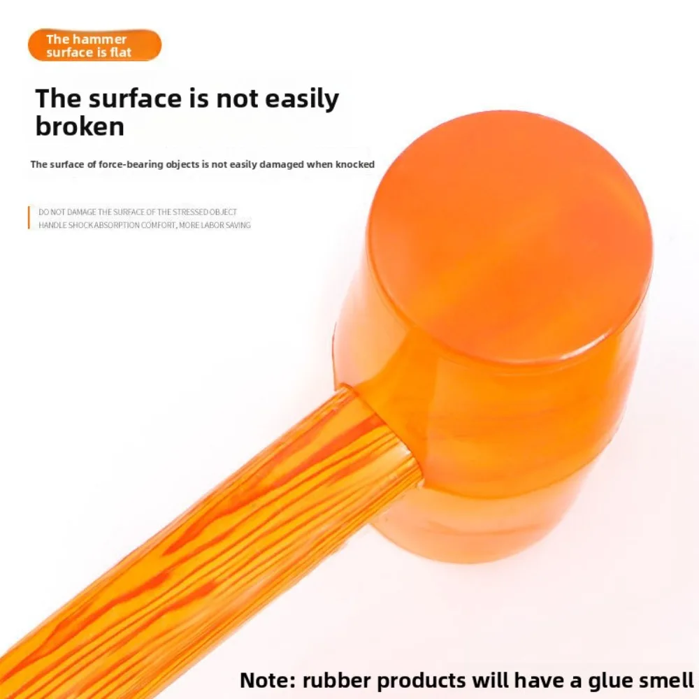 Martillo de goma profesional para instalación de azulejos de carpintero, mango de fibra de vidrio, herramienta duradera