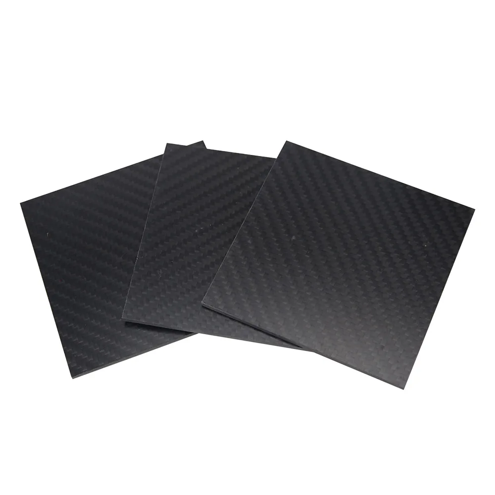 1PCS 50X50MM 1-5MM Thickness 3K Matt Surface Carbon Plate Panel Sheets High Composite Hardness Material Carbon Fiber Plate