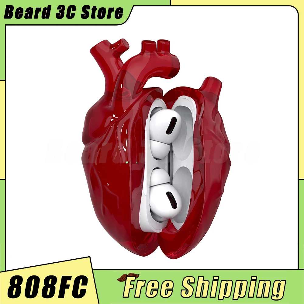 808FC Heart Headphone Case 808 fc Earphone Case Customize air pods pro2 Hearing Headphone Cases For Airpod3 Pro/Pro2 Phone Gift