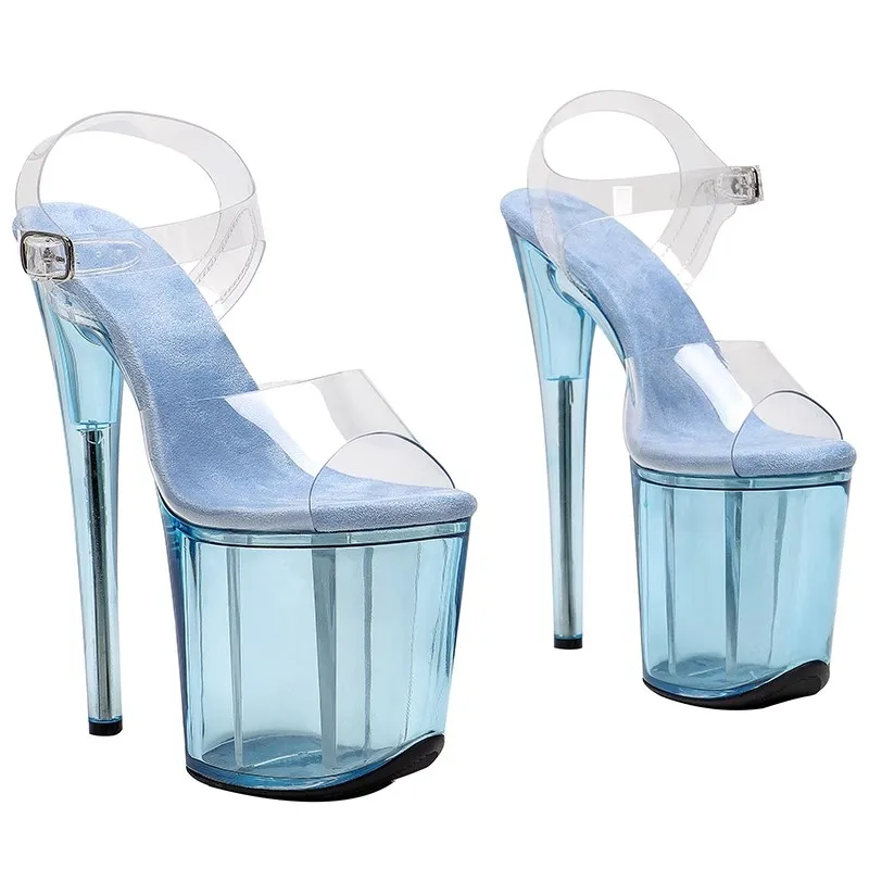 

20cm/8inch PVC Uppre New Color Women's High Heel Sandals Sexy Model Show Shoes And Pole Dancing Shoes 069