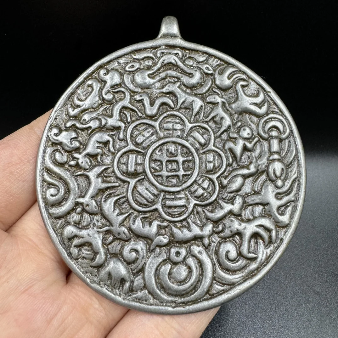 Chinese charm Tibetan Tiantian retro Nine palace Eight diagrams brand hand-cast amulet pendant home decoration