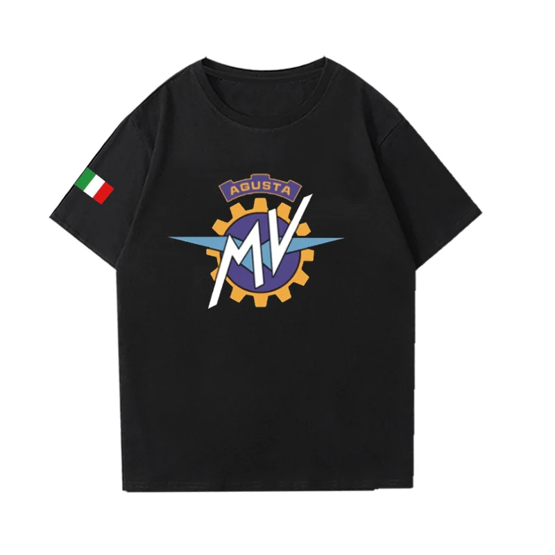

2025 New MV Agusta Augusta Moto Print Graphic T-shirt Men's Short Sleeve T-shirt High Quality Motorcycle T-shirt Men's Clothing