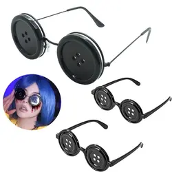 Button Eyes Glasses Eyewear Cosplay for Halloween Costume Accessory Party Favor Eyewear