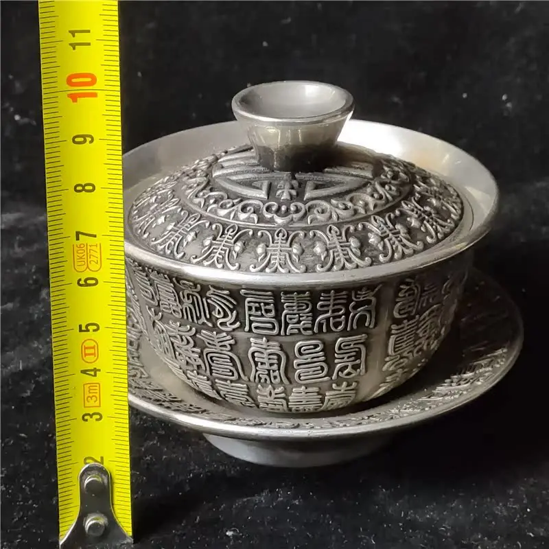 Appreciation and collection of ancient handicrafts, silver ornaments, silver teacups and patina