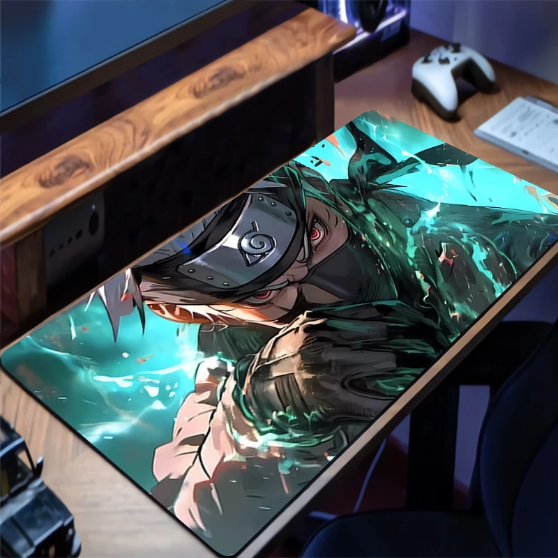 

Mouse Pad Gamer Anti-slip Desk Mat Naruto Kakashi Hatake Gaming PC Accessories Tablet Pad Large Mousepad Extended Keyboard Mat
