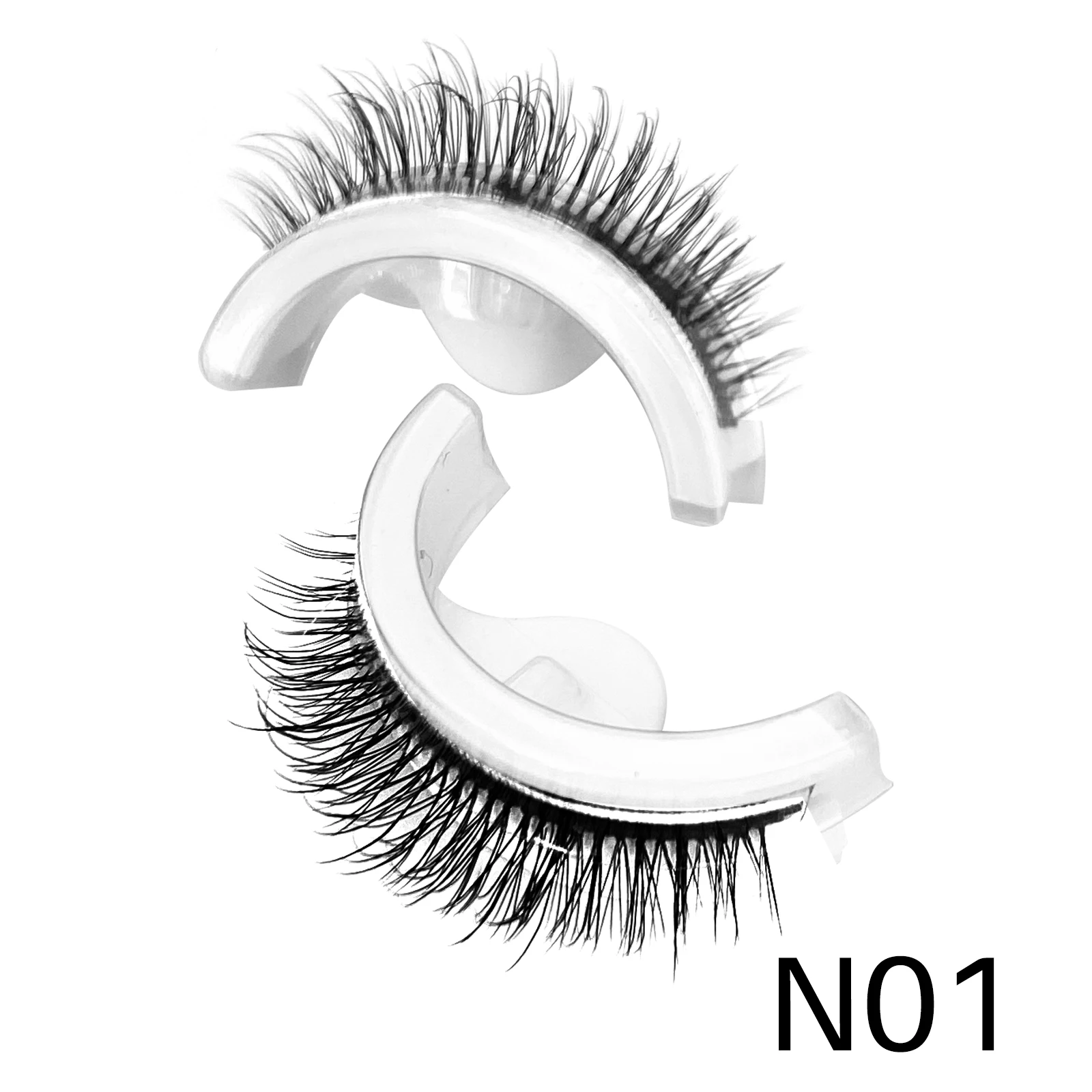 Self Adhesive Eyelashes Glue Free Reusable Full Strip Eyelash Thick Natural Makeup Tool False Lashes