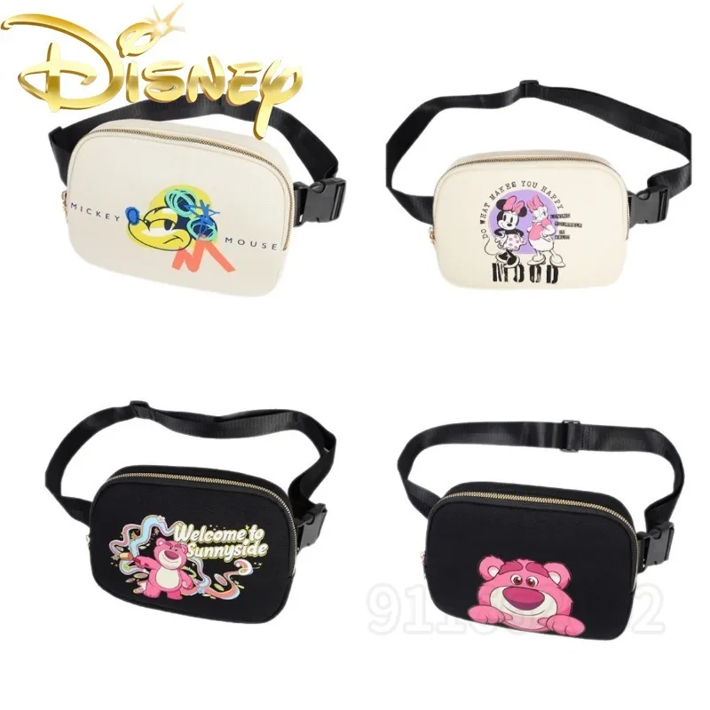 

Disney's New Fashionable Children's Waist Bag Cartoon Cute Women's Waist Bag High Quality Casual Crossbody Bag Multi-function