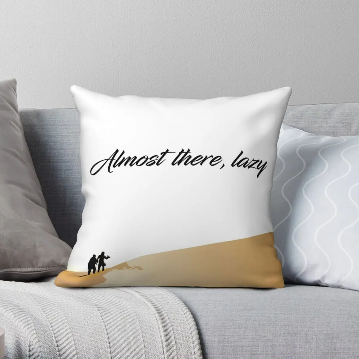 

Almost There Lazy Pillowcase Polyester Linen Velvet Printed Zip Decorative Pillow Case Room Cushion Cover