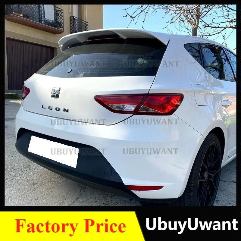 For Seat LEON MK3 MK3.5 5F FR Style Hatchback Spoiler 2012-2020 ABS Material Rear Roof Lip Spoiler For Car Tail Wing Decoration