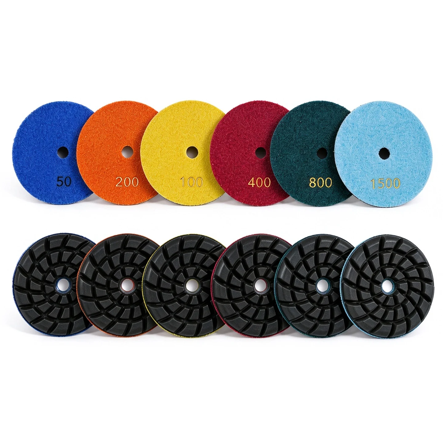 9mm Wet Dry Diamond Polishing Pad, Sharp Wear Resistant for Cured Epoxy Concrete Floor Grinding Disc