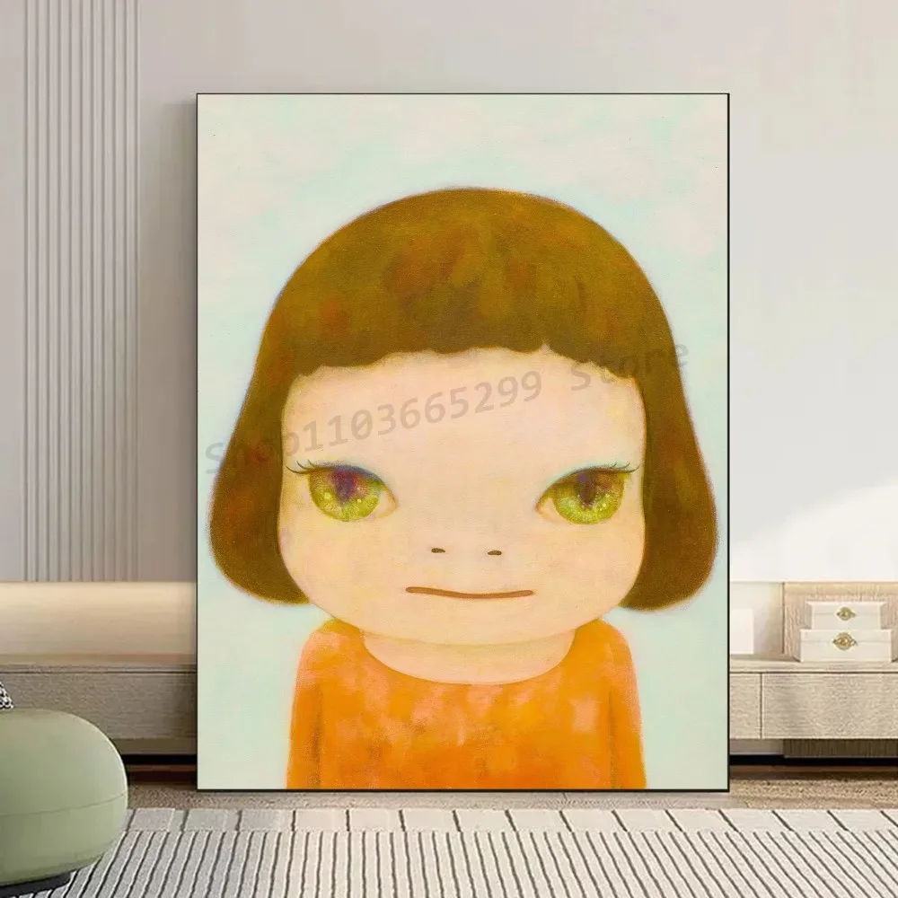 1pc Y-Yoshitomo N-Nara Dream Poster Self-adhesive Art Waterproof Paper Sticker Coffee House Bar Room Wall Decor