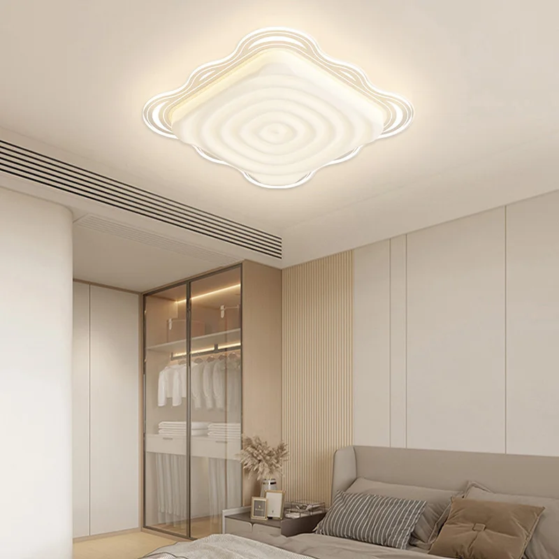 

New Cream-Style Modern Minimalist Ceiling Light - Sleek Design, Eye-Caring Soft Light, Perfect for Bedroom & Study