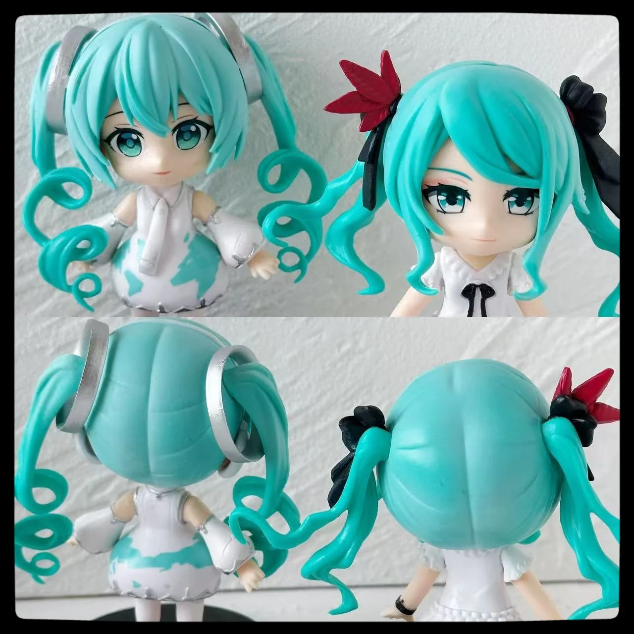 初音ミク-q版フィギュア-かわいいアニメガールモデル-ミク人形おもちゃ-デスクトップ-ガシャポン飾り-アニメ周辺機器-誕生日プレゼント-6個