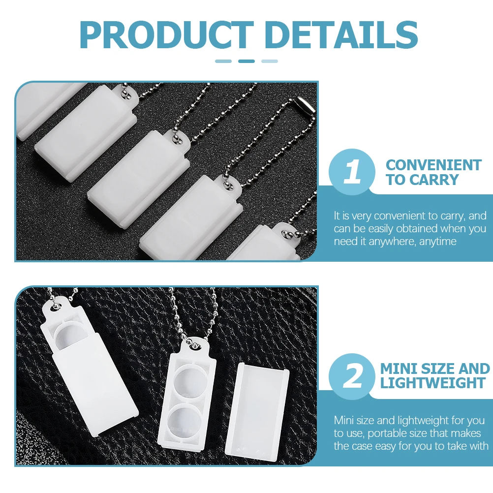 

10pcs Keychain Lightweight Portable Mini Size Box Storage Holder Holder Organizer