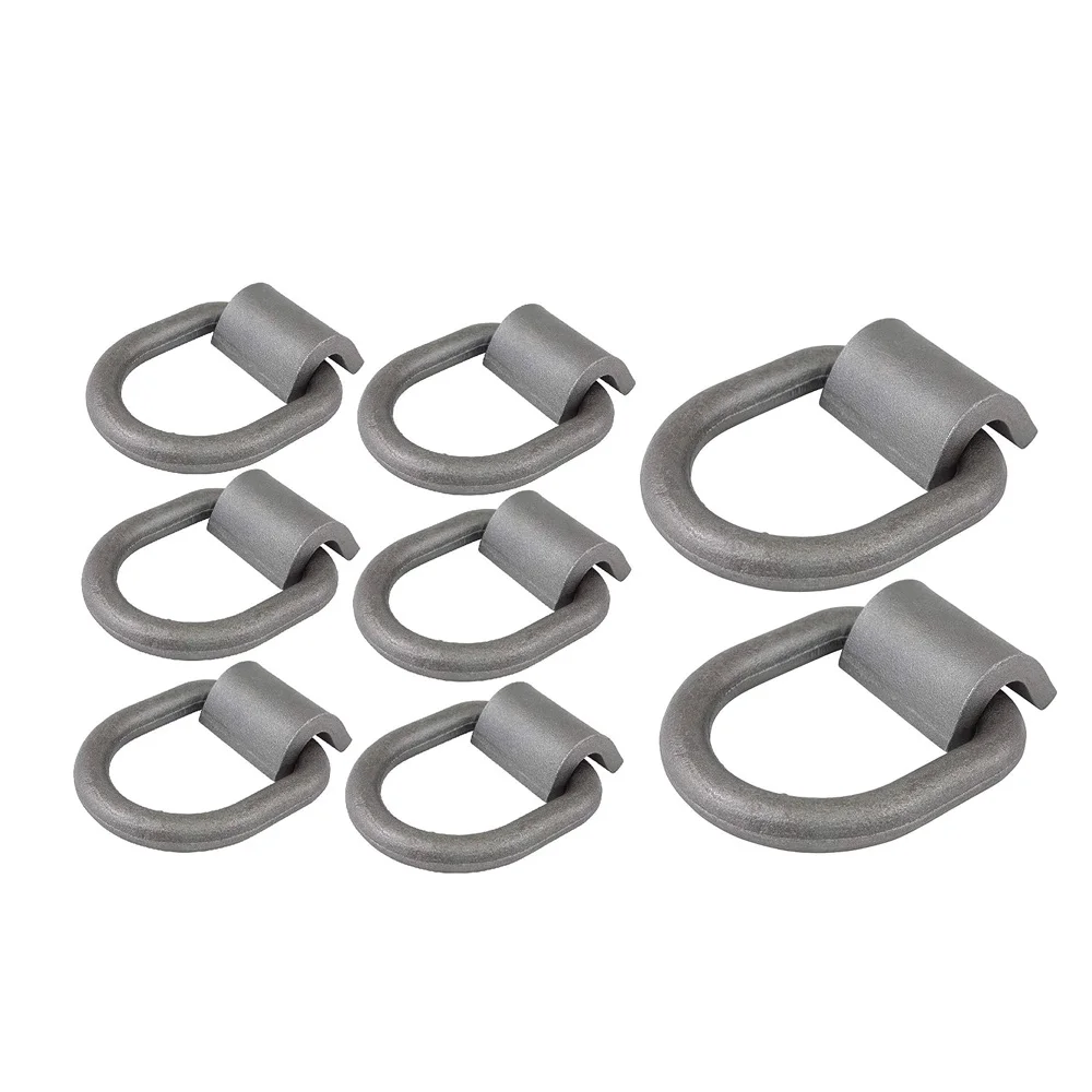 

Weld on Heavy Duty Trailer Truck D Ring 8-Pack Trailer Tie Down Anchor 1/2" Stake Pocket Forged Steel D-Rings with Welding Clip