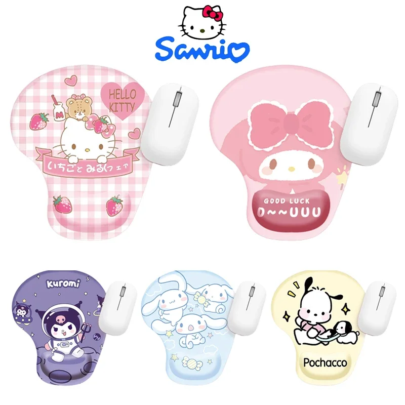 

Sanrio Hello Kitty Mouse Pad Wrist Rest Non-Slip Rubber Desk Mat Pad Cute Cartoon Ergonomic Office Mouse Carpet Wrist Support