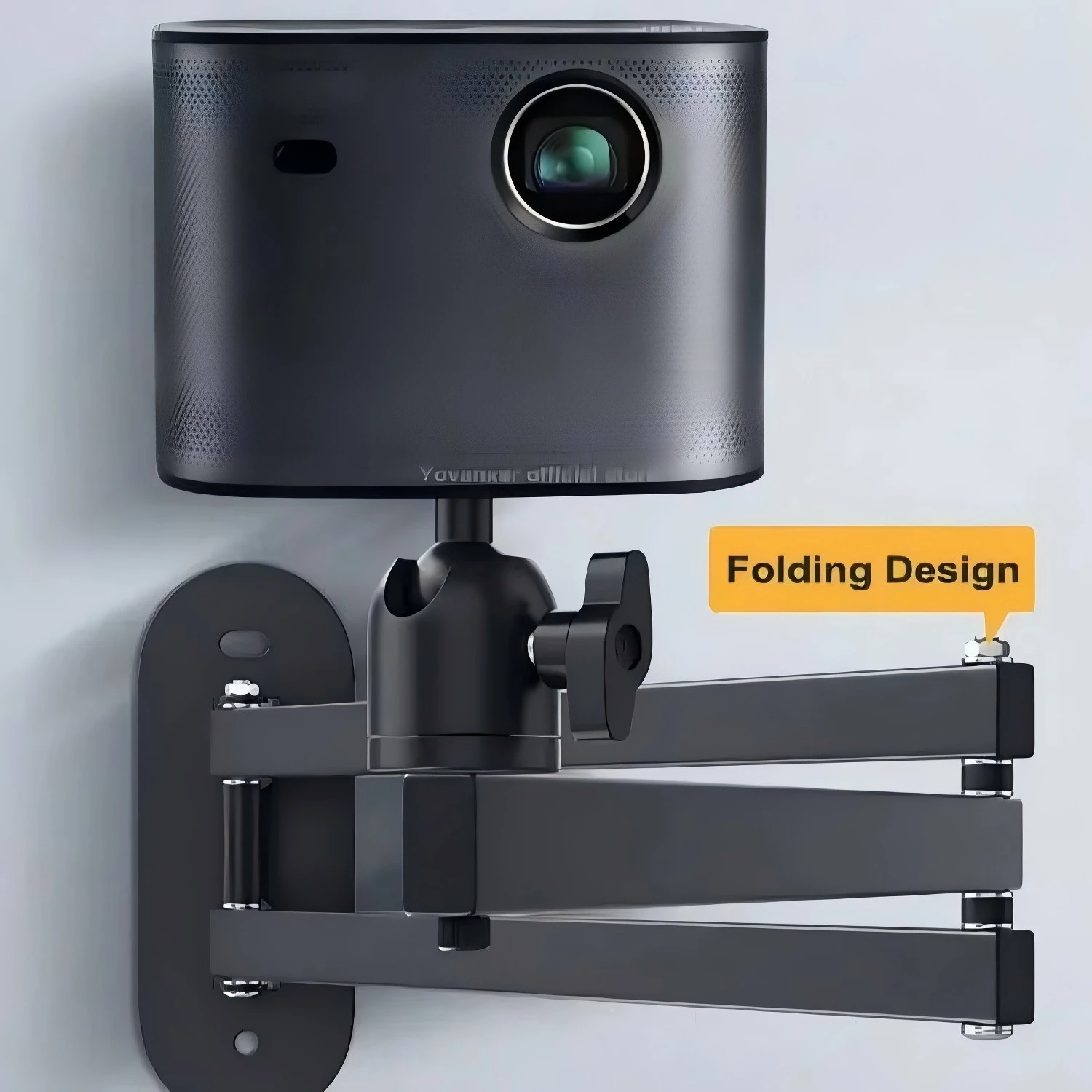 Projector Mount Bracket Aluminum Alloy Retractable Durable Devices Holder Foldable Wall Mount for Home Bedside Hotel Office