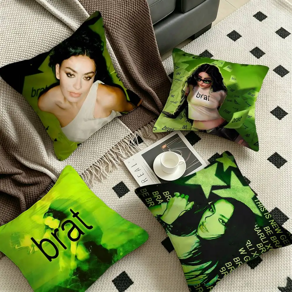 European and American Pop Charli XCX Cushion Cover Polyester Sofa Cushions Decorative Throw Pillows Home Decoration Pillowcover