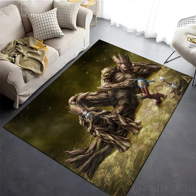 Disney Groot Cartoon 3D Printing Large Rug Carpets 80x120cm Decor for Bathroom Kids Floor Mat Living Children's Bedroom Sofa