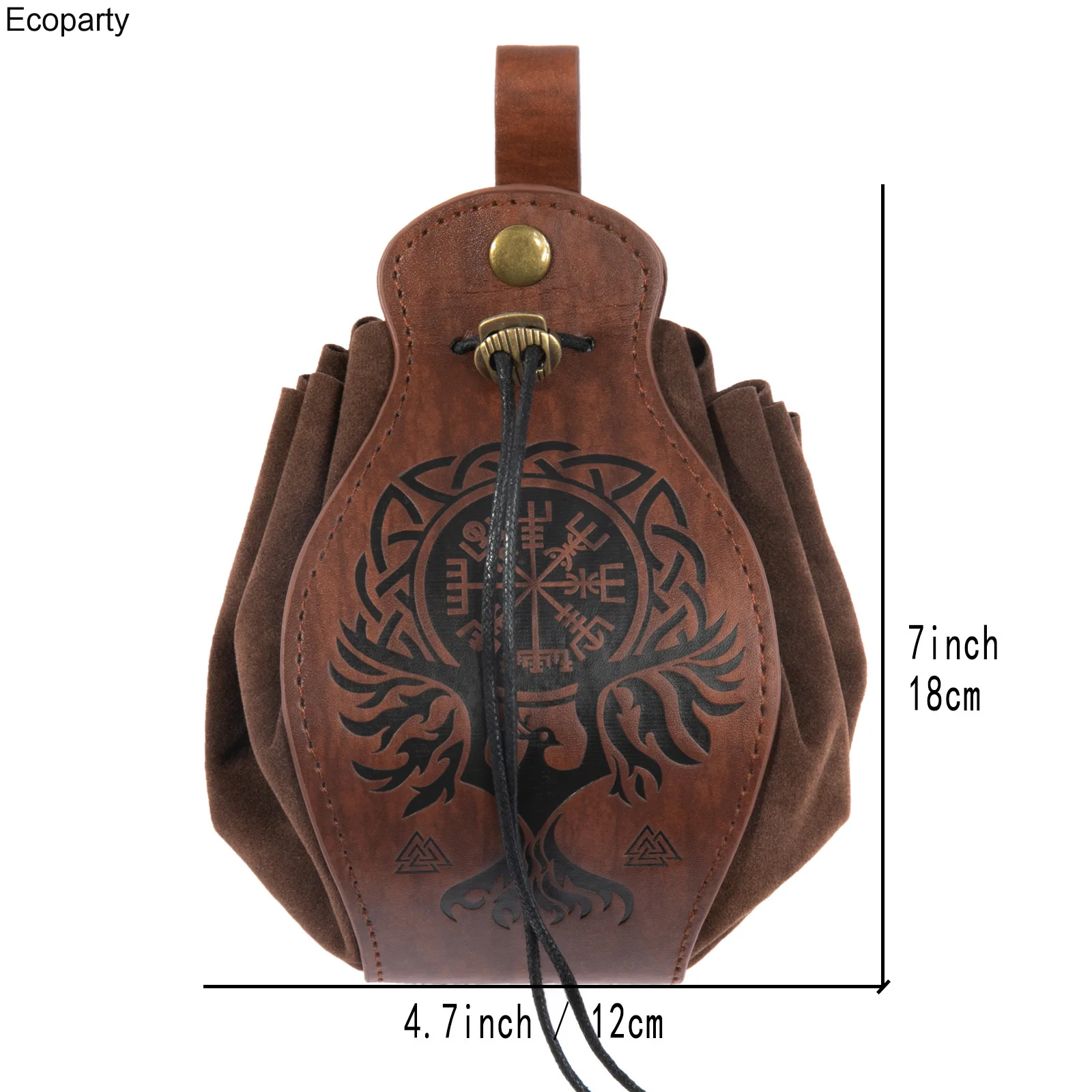 Medieval Vintage Money Pouch Bag Waist Ring Belt Costume Accessory For Men Women Viking Leather Drawstring Bag Coin Purse 20