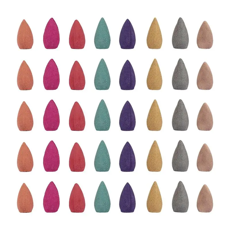 A76K 50 Piece Natural Backflow Buddha Cone Incense Indoor Pagoda Jasmine Tower Sandalwood Agilawood Incenses Fragrant