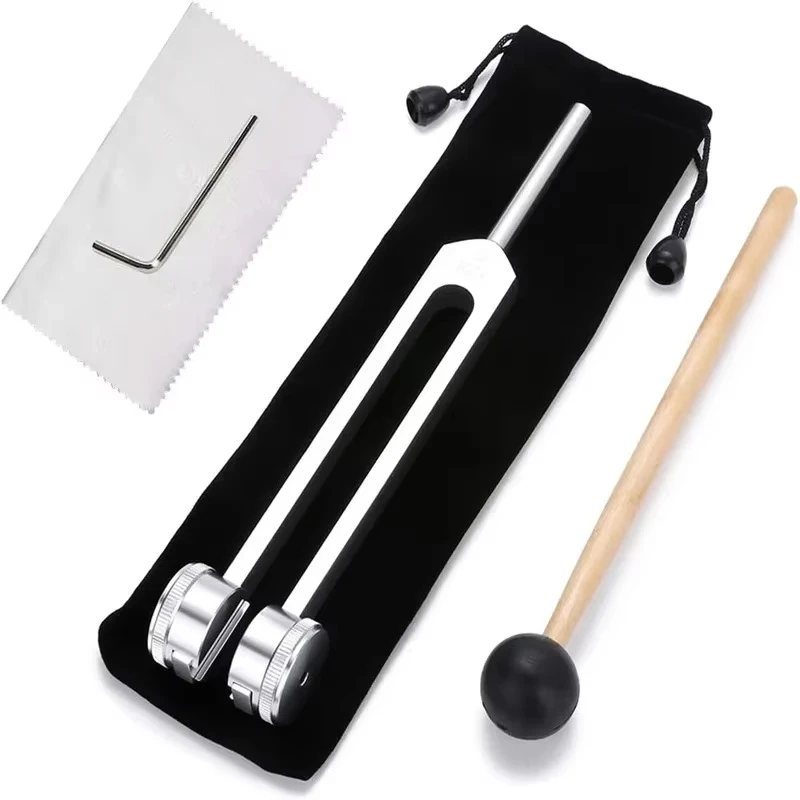 128Hz Weighted Bio-Acoustic Tuning Fork for Deep Tissue Vibration Therapy Tool for Chakra Balancing Pain Relief and Stress
