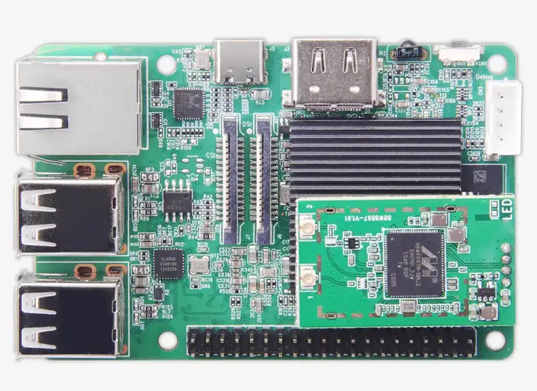 Komputer Papan Tunggal Lengan RK3288 dengan WiFi Bluetooth GigE (XPI-3288)