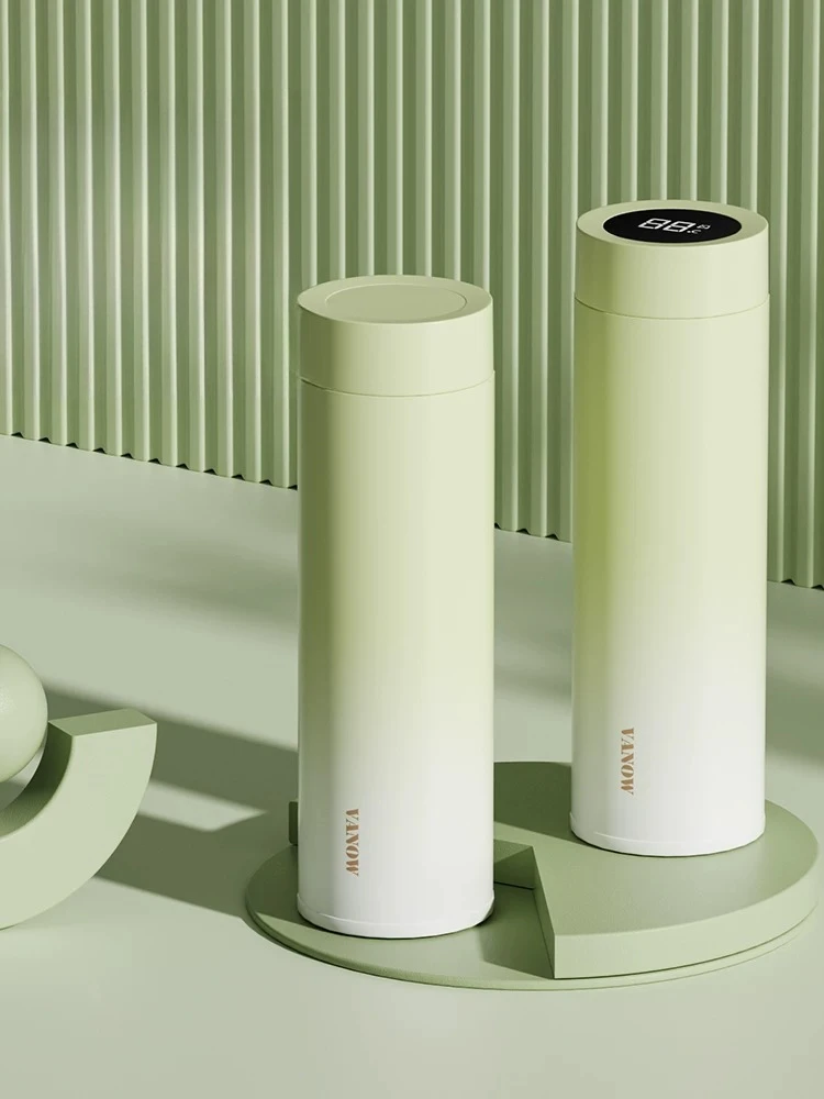 

PYH Modern Simple Jasmine Green New Thermos Cup Girls Male High Value Ceramic Inner Tank Water Cup