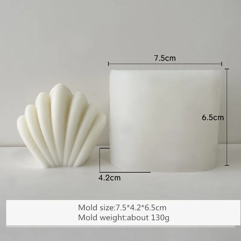 Shell aromaterapia candela stampo in Silicone irregolare 3D Shell gesso stampo da forno in Silicone