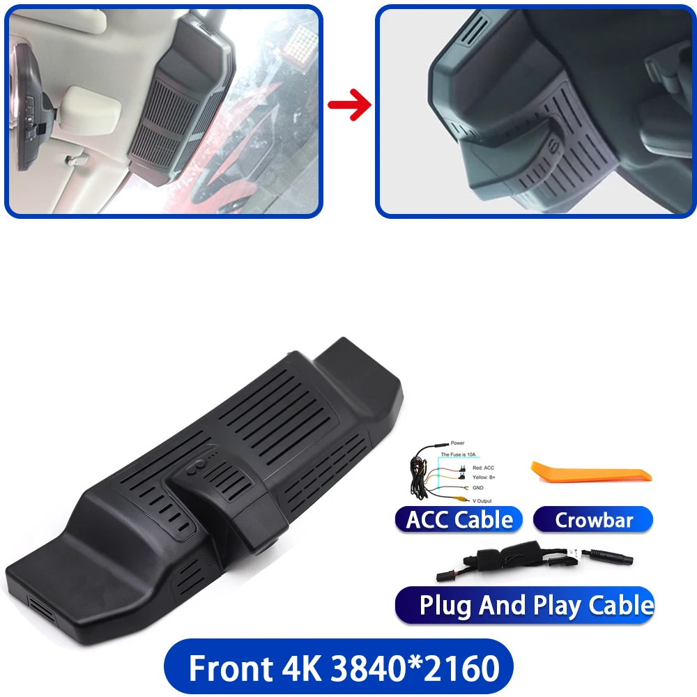 HighCity Dashcam Camera DVR 4K UHD 2160P Nachtzicht Wifi Plug & Play Video Recorder voor Land Rover Defender L663 2019-2025 - afbeelding 1