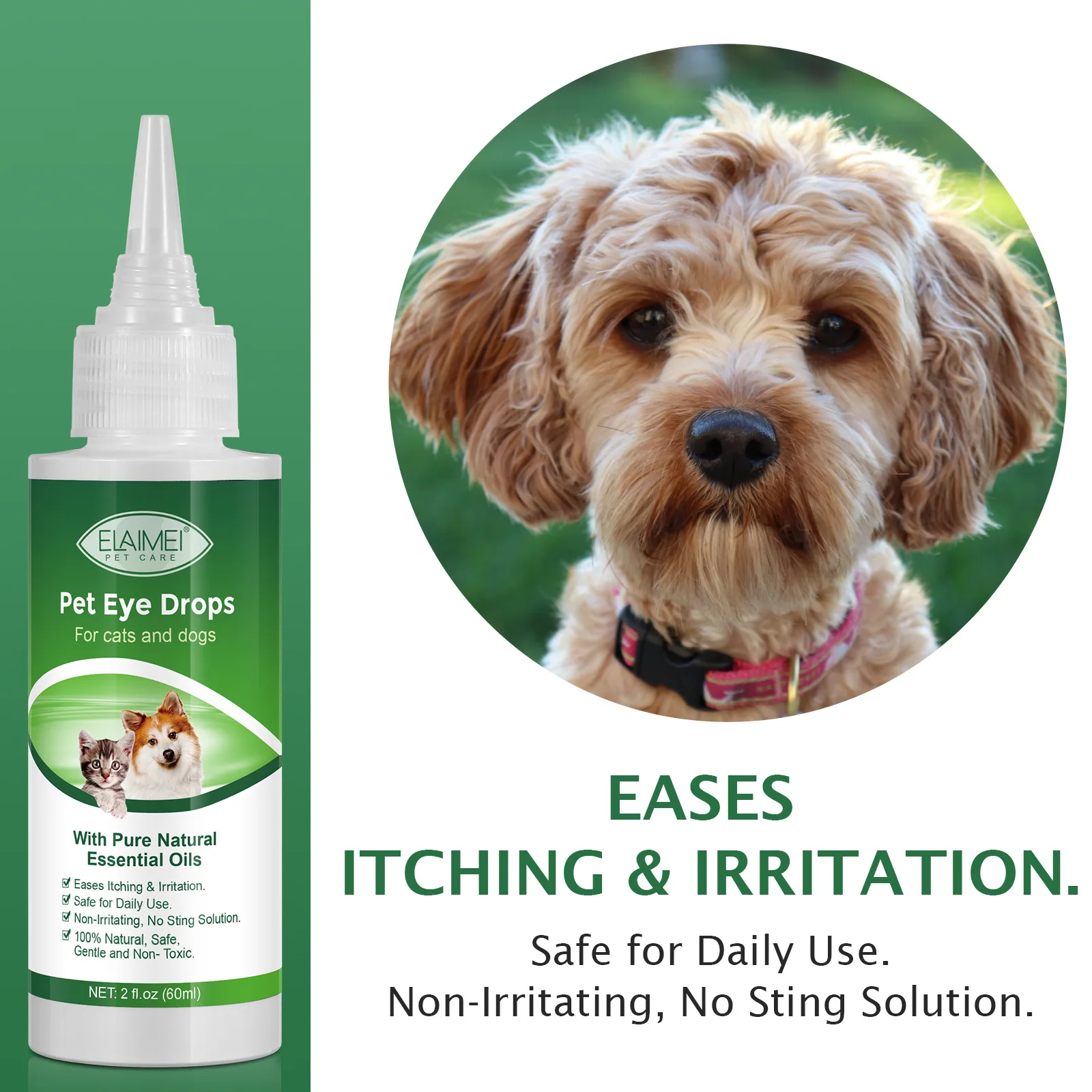 Pet eye drops, cat and dog eye cleaning, eye care, pet eye wash, tear stain remover