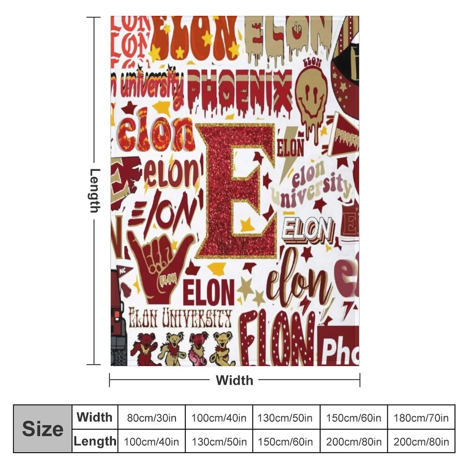 E L O N Throw Blanket couch cozy soft plush fuzzy picnic outdoor blanket