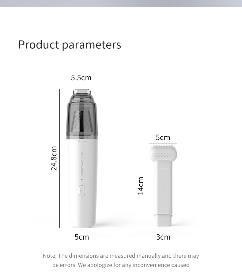 Type-C rechargeable portable vacuum cleaner, wireless handheld blower and 1200mAh vacuum cleaner, multifunctional mini, suitable view 6