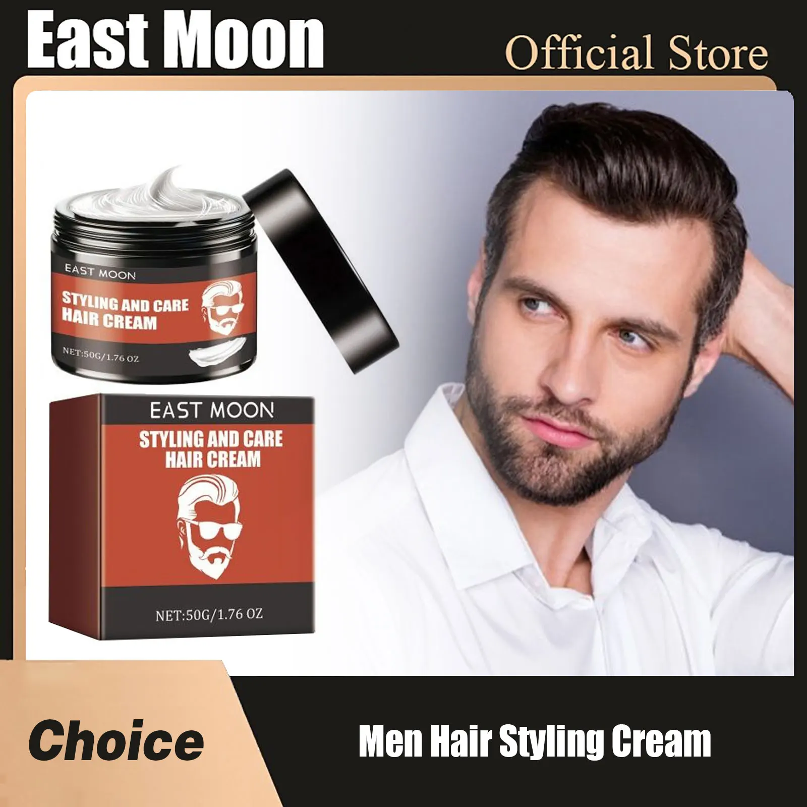 Men Hair Styling Cream Improving Curly Non Greasy Reducing Frizz Strong Holding Edge Control Long Lasting Finishing Hair Pomade