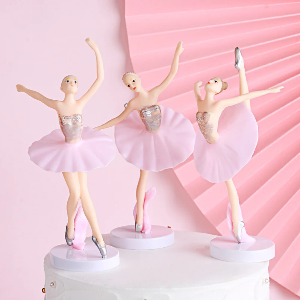 

6Pcs Ballerina Cake Topper Decoration for Cake Dessert Ornament Baking Decorations Party Decoration