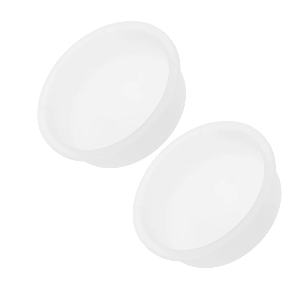 

2 Pcs Silicone Mold Round Resin DIY Tray Molds Tools Plate Moulds Circular Circle Crafts